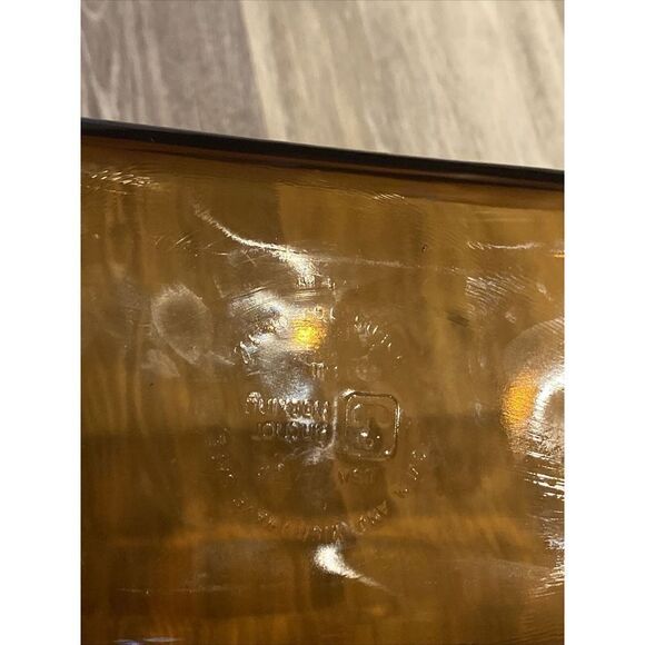 Vintage Anchor Hocking Bread Loaf Pan Amber 1 QT - Picture 4 of 9